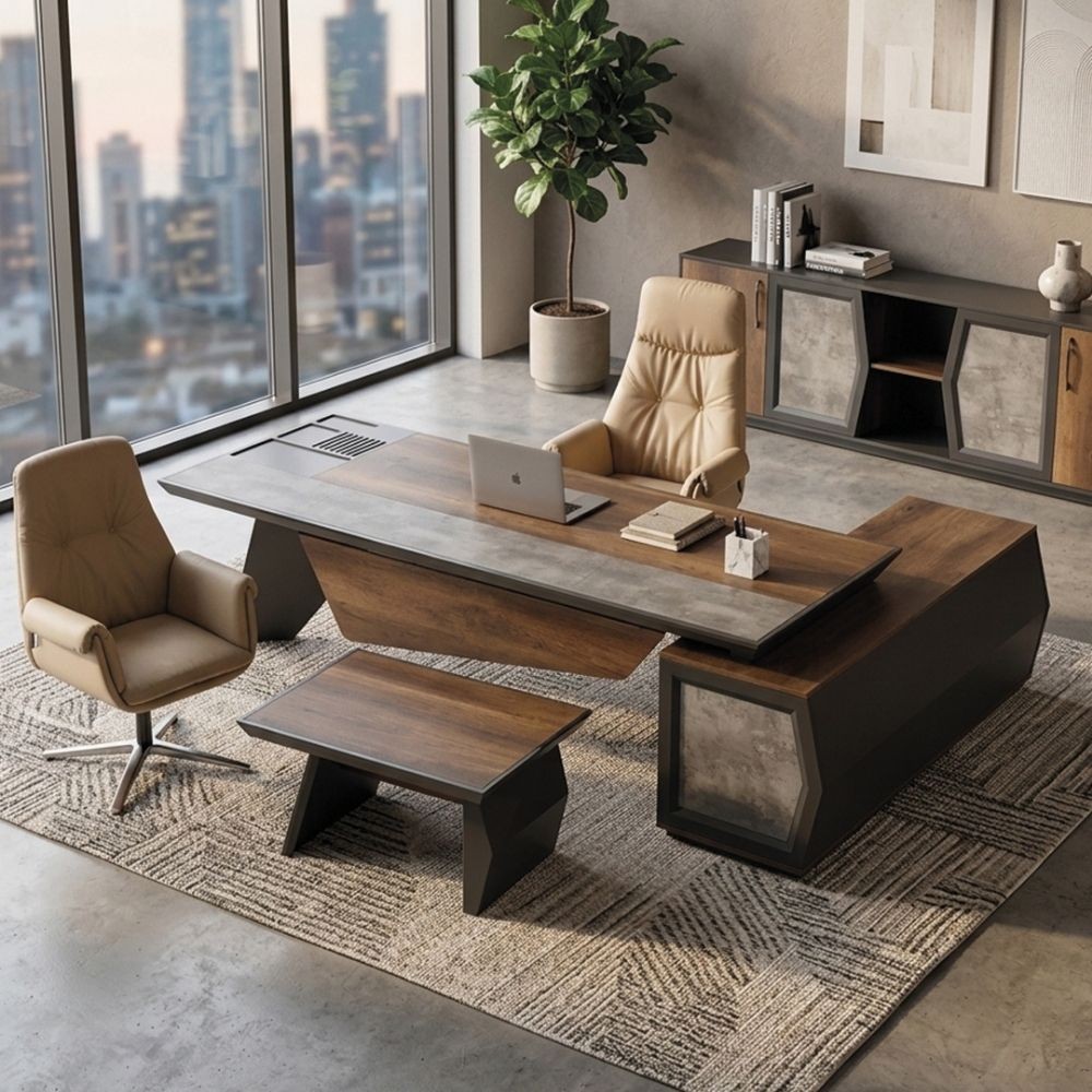 Estilo Etajerli Yönetici Masa Takımı