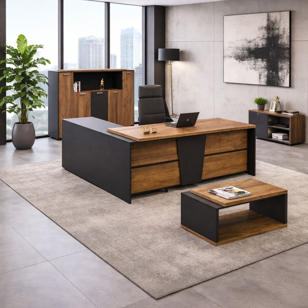 Yoli Etajerli Yönetici Masası